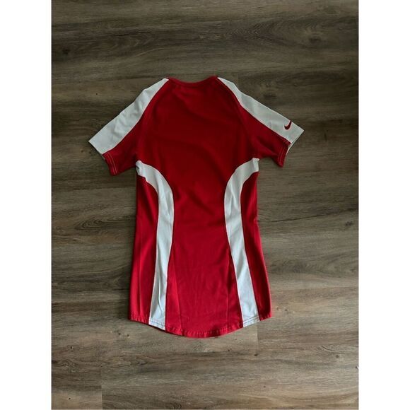 Nike Dri-fit Red White Workout Top - Picture 2 of 2